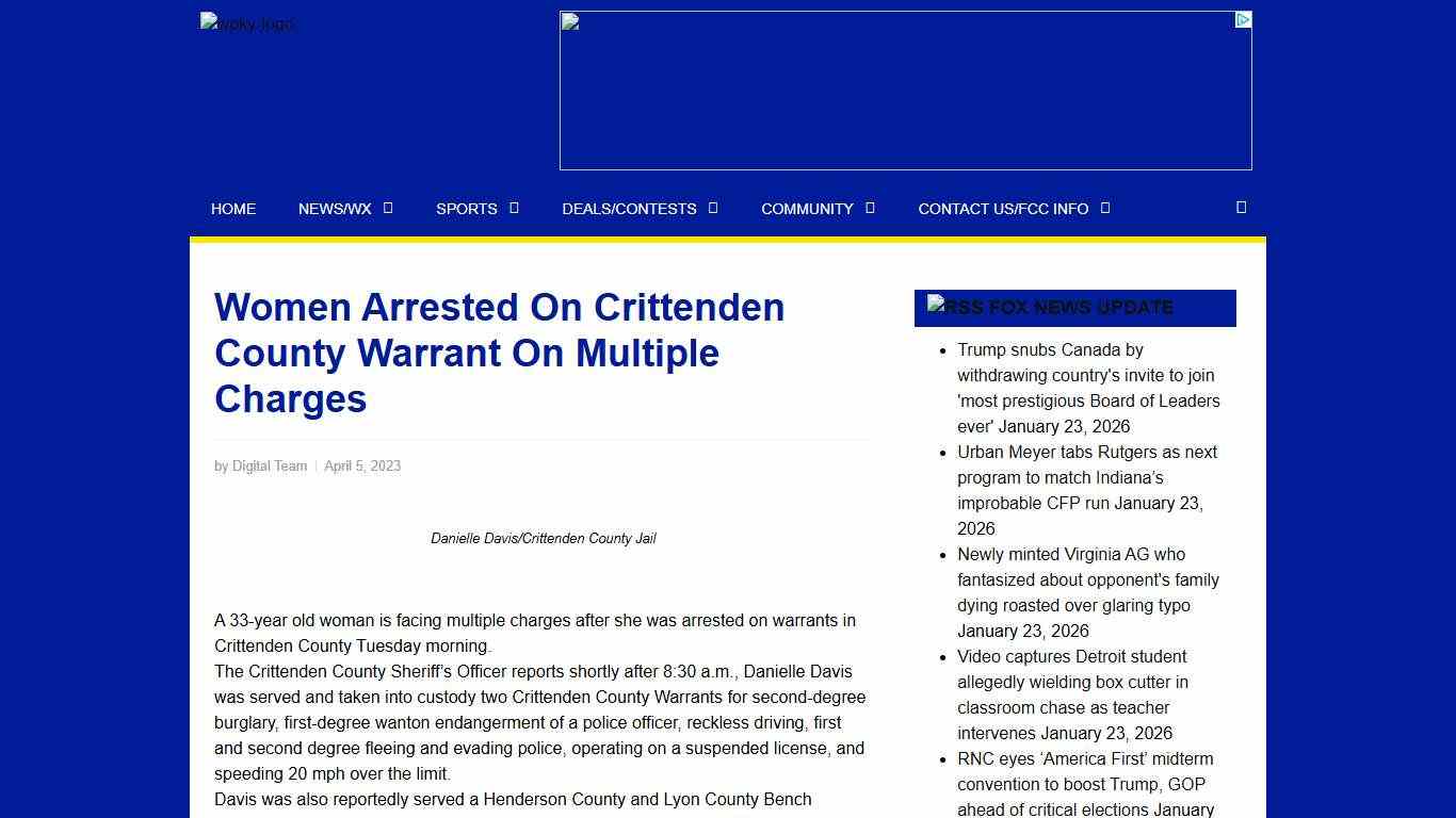 Women Arrested On Crittenden County Warrant On Multiple Charges WPKY